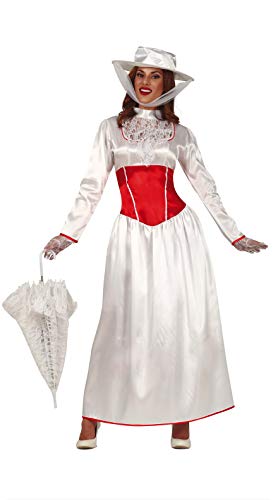 Disfraz de Niñera Poppins Blanco para Mujer