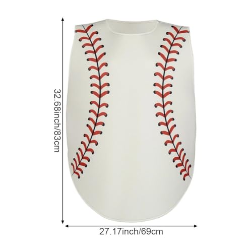 Déguisement de baseball amusant avec finitions légères pour grand spectacle de carnaval