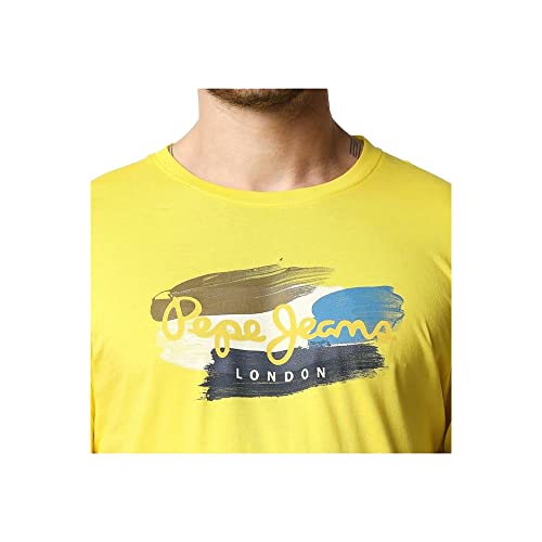 Image of Pepe Jeans Men's Crew Neck Graphic Print Slim Fit T-Shirt