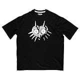 Ajuste : Regular The Legend of Zelda Majora\'S Mask Hombre Camiseta Negro L, 100% algodón, Regular