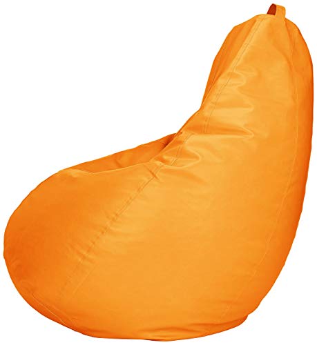 Image of Amazon Brand - Solimo XXXL Bean Bag Cover Without Beans (Brown) XL Bean Bag Cover (Orange)