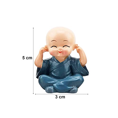 Image of TIED RIBBONS Rakhi for Brother with Gift - Set of 2 Designer Rakhi for Bhaiya with Mini Monk Buddha Idols Showpiece