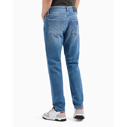 Armani Exchange Men's Skinny Fit Comfort Fleece 5 Pocket Pant Denim4