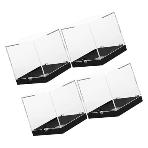 Alipis 4-Piece Mineral Specimen Container Sturdy Plastic Sample Box for Rock Collection Festival Treat Jewelry Display Label Design