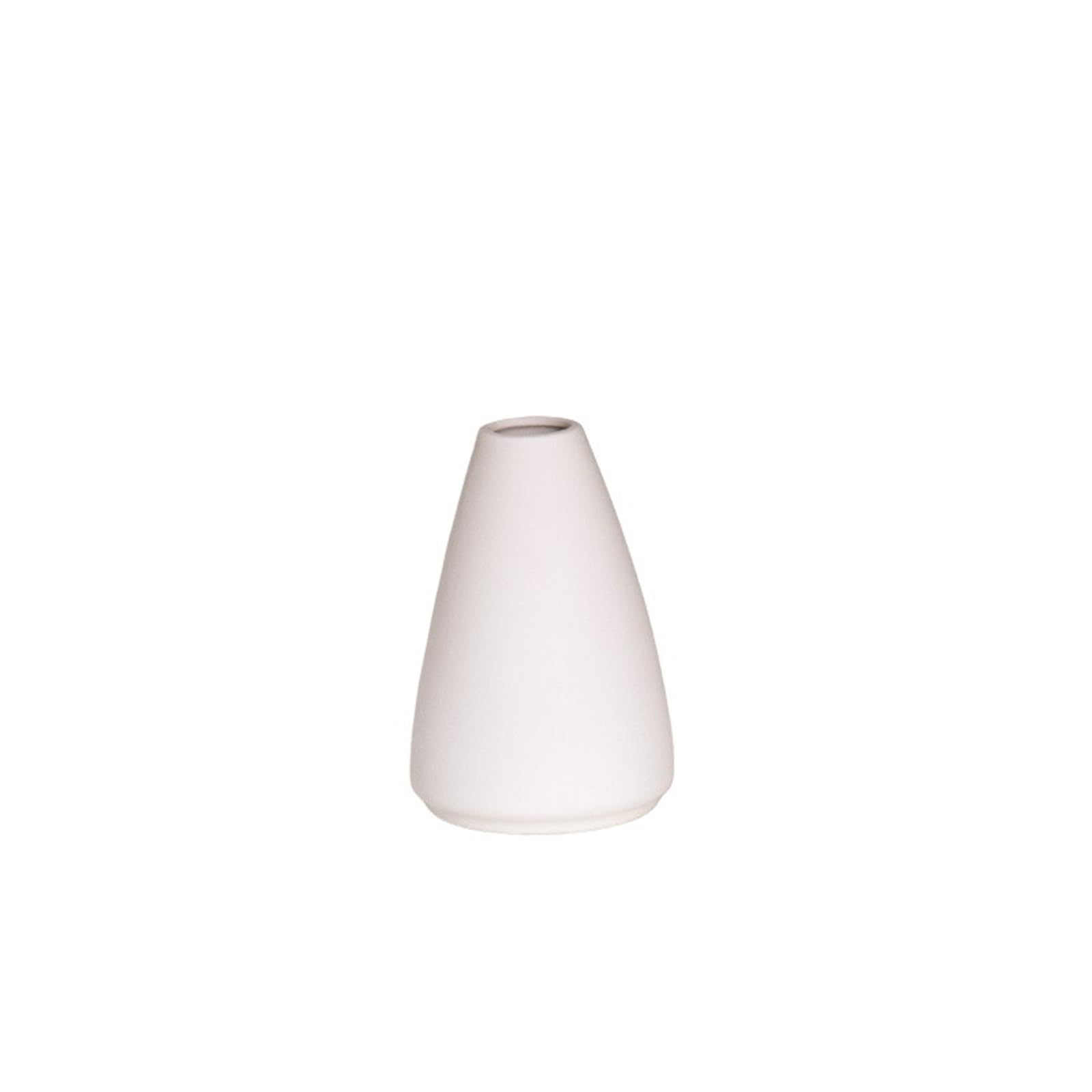Geometric vase White Vase Ceramic Flower Arrangement Aesthetic Vases Desktop Ornament Bottle Container flowers(S8 1x2.8x4.1in)