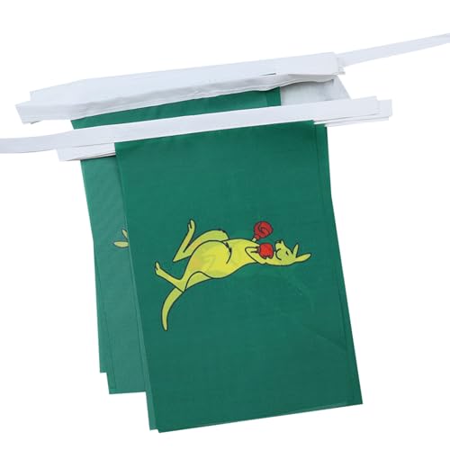 Image of AZ FLAG Boxing Kangaroo 6 meters BUNTING Flag 20 flags 9'' x 6'' - Australian national symbol - Australia STRING flags 15 x 21 cm