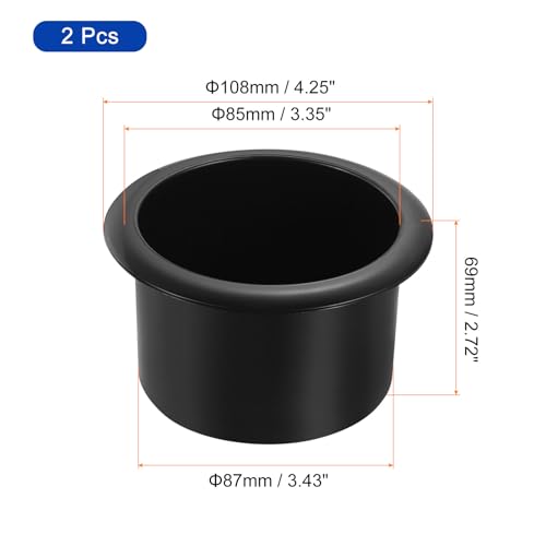 Portavasos plástico para carro 2 piezas 4.25x2.72 pulg miniatura 2