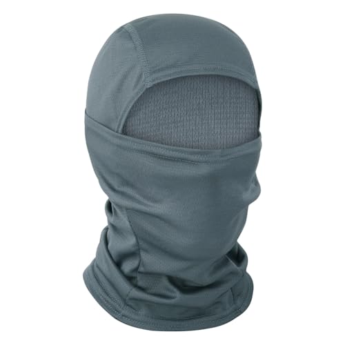 KRYDEX Tactical Face Mask Balaclava Face Cover Full Head Wrap Quick Dry Neck Gaiter for Hunting,Motorcycle, Cycling, Hiking (US, Alpha, One Size, GY)