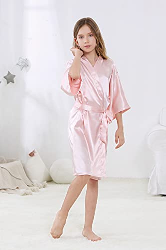Birthday Squad Robe Birthday Girl Robe Kids Spa Robes for Girls Party Girls Satin Silky Kimono for Birthday Party2