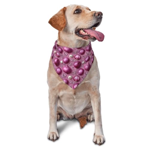 Halstücher für kleine und mittelgroße und große Hunde, weich, verstellbar, Blumen-Zwiebel-Druck, für Katzen, Hunde, Kleidung und Zubehör, für Jungen und Mädchen, Katzenschal, Taschentücher