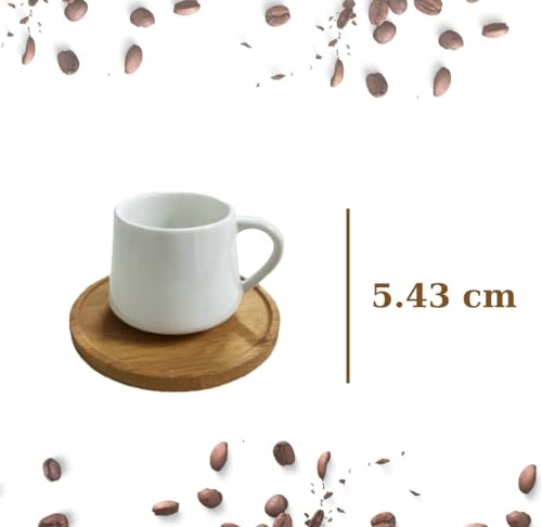 Porcelain Espresso Cup Set Turkish Coffee Cup, Demitasse Set, Arabic, Greek Coffee Saucer Set, Set of 2