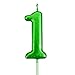 Green Birthday Candles 1 Candle 1st One Year Cake Bady Roman Numberal Cool Number Candle No 10 11 12 13 14 15 16 17 18 19