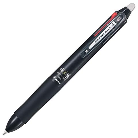 Pilot 2268001 Frixion Rollerball Pen 4 Four Colour Ballpoint Pen - 0.5 mm - Black Cover