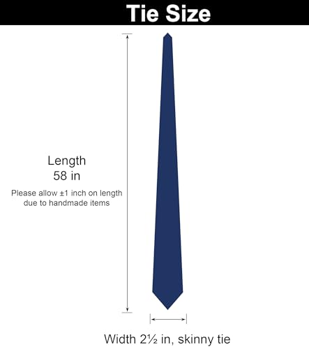 BELLUNO 2.5 inch Skinny Ties for Men, Solid Cotton Linen Neckties
