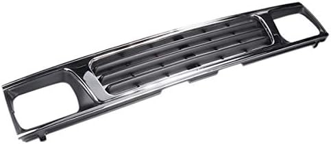 Compatible with 93-96 Mighty Max Pickup Truck Front Grill Grille Assembly Chrome Shell w/Bezels