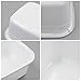 Ordate Blanco Bandejas Cubeta Cubetas Barreño Barreños de Plastico Grande, Rectangular, 1...