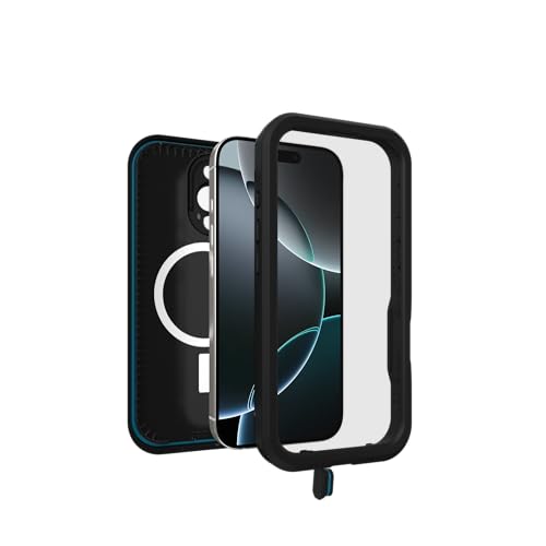 OtterBox iPhone 16 Pro FRĒ Series Waterproof iPhone Case - Black | MagSafe, Waterproof iPhone Case up to 2 Meters, IP68, Phone Case for Swimming/Snorkeling, Designed by LifeProof - image 4