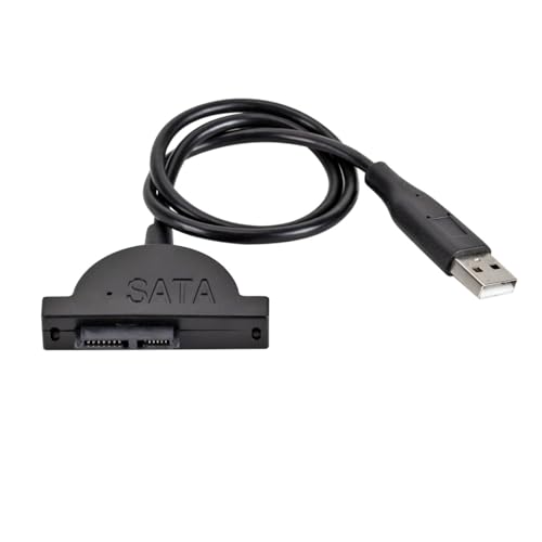 Adaptador USB 2.0 a Mini SATA para lector CD/DVD miniatura 6