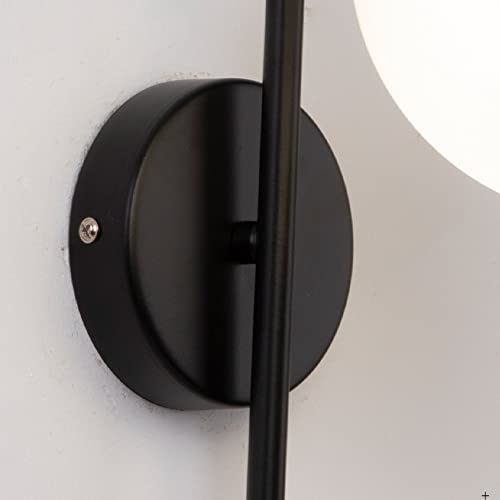 Farol de pared del siglo XX con acabados sofisticados y esfera de vidrio transparente de lujo 6