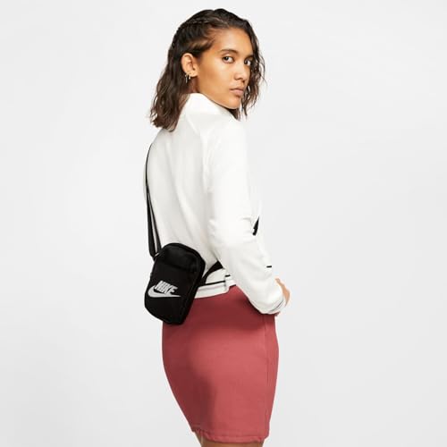 Nike Unisex Heritage Small Items Crossbody-Tasche, Black/Black/White, One Size BA5871, einheitsgröße