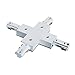 Jesco Lighting HXJWH Accessory - X-Connector with Power-Feed, Track Options: H - 3-Wire Single Circuit Trac, Choose Finish: WH: White