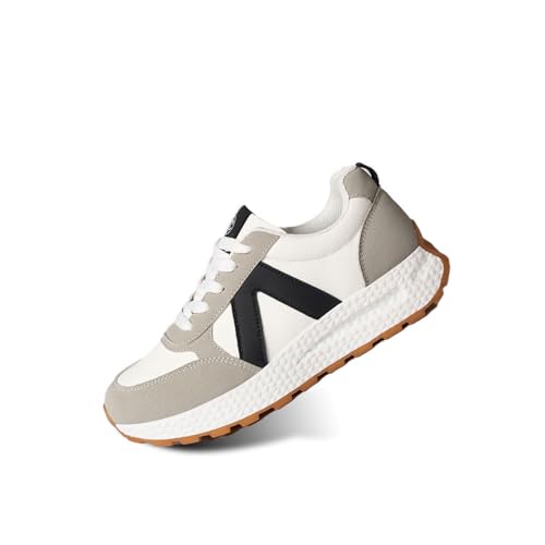 Sports Shoes for Women Athletic Walking Shoes Color Block Platform Classic Lace-up Shoes for Walking,Running,Shopping