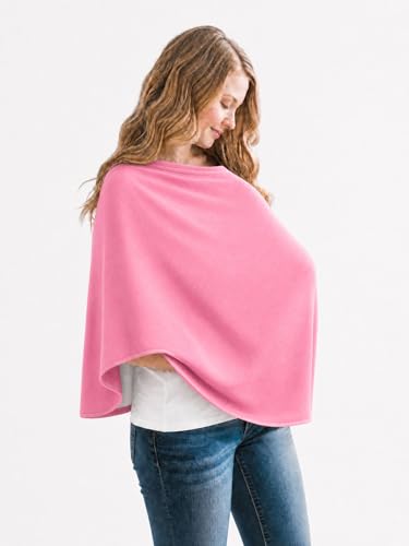 Image of Copper Pearl Nursing Cover for Breastfeeding - Multi-Use Baby Car Seat Cover, Stroller Cover & Breast Feeding Cover Up for Women, Stretchy Breathable High Quality Cover for Boy or Girl, Flamingo