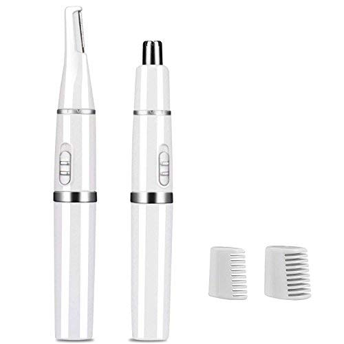 Nose Hair Trimmer for Men Women, 2 in 1 Aikotoo Waterproof Eyebrow Facial Hair Ear Trimmer Cordless with Electric Nose Ear Hair Trimmer Scissors Rechargeable for Men Women,Nose Hair Trimmer