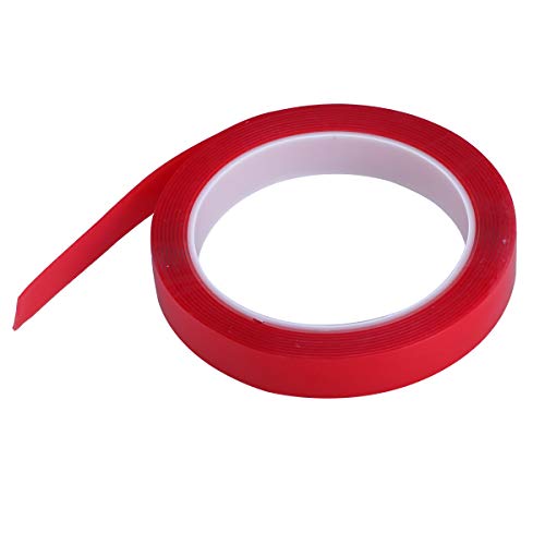 Preisvergleich Produktbild LIOOBO 20mm * 3 m Hitzebeständige Aufkleber Klebeband Acryl Doppelseitiges Klares Klebeband wetterfeste Schwere Hochfeste Klebeband Handy Klebeband Aufkleber Repair Tool (rot)