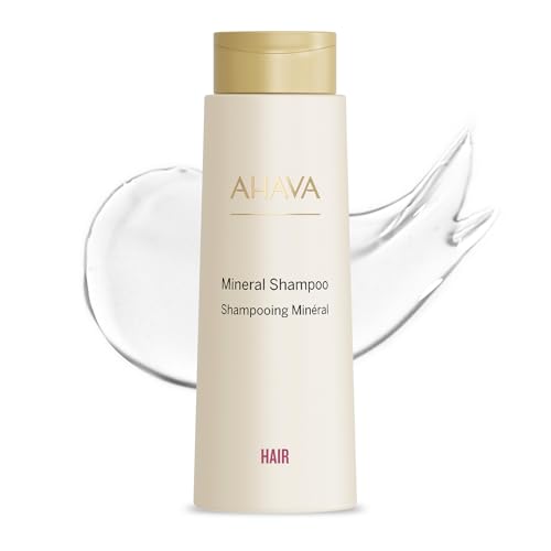 AHAVA Dead Sea Mineral Shampoo - Gentle Scalp-Friendly Shampoo for All Hair Types, Softens, Shines, Hydrates & Nourishes, Enriched with Exclusive Osmoter, Calendula & Aloe Vera, 13.5 Fl Oz