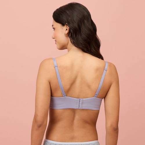 Image of NYKD NYB027 Cotton Padded Wired Multiway Strapless Bra Anti Slip Seamless Bonded Neckline Detachable Straps (Plus