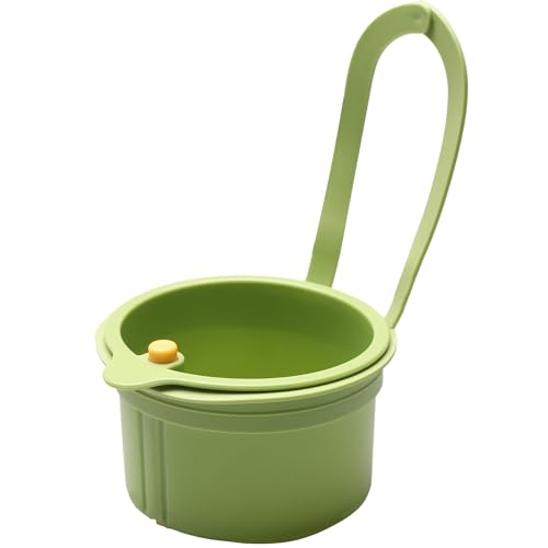 Colino per Lavello - Scolapasta per Lavello con Bottone a Pressione Scolapiatti da Appendere al Rubinetto Senza Sporcarsi le Mani per Scarti Alimentari Lavaggio e Organizzazione in Cucina (Verde)