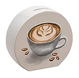 Trinkgeld Kaffeekasse Spardose Sparbüchse Trinkgeldkasse schönes Motiv mehr Trinkgeld Servicekräfte Kleingeld sparen Kaffeetasse Kaffeebohnen modern