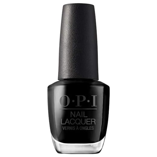 OPI Nail Laquer - Esmalte Uñas Duración de hasta 7 Días, Efecto Manicura Profesional 'Color Hot & Spicy' Negro - 15 ml