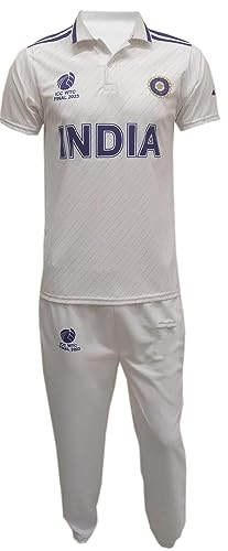 GENERIC India Test Match WTC Half Sleeve Set 2023 (22 (for 2 Years), with Your Name & Number)