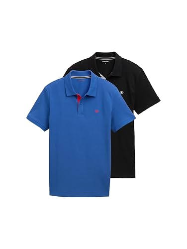 Doppelpack Poloshirt Basic mit Logo Print – Ansicht 1