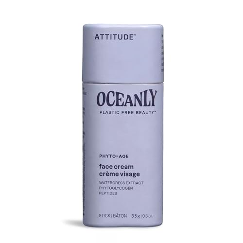 Soin pour la peau végane ATTITUDE Oceanly crème visage solide naturelle anti-âge