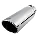 Upower Diesel Exhaust Tip 4" inlet 6" Outlet 18" Long Stainless Steel Polished Bolt On Trucks Tailpipe