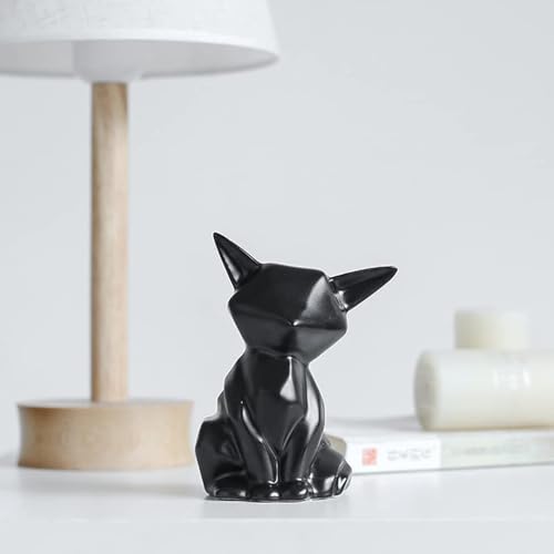 Estatua Decorativa de Gato de Cerámica Negra S miniatura 6