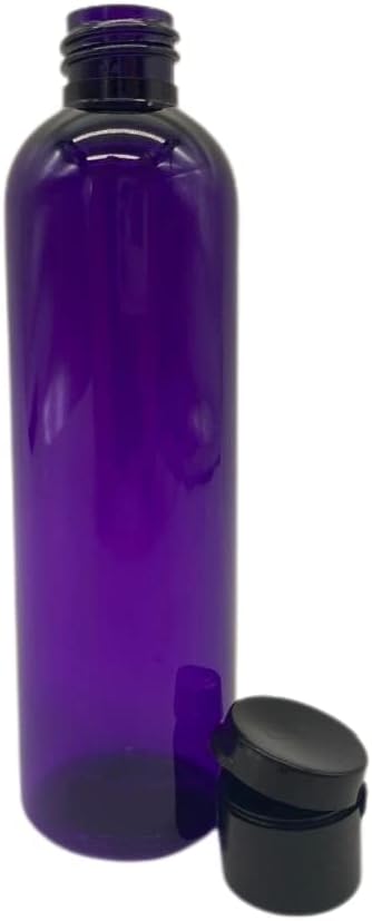Natural Farms 4oz Purple Cosmo Plastic Bottles -12 Pack Empty Snap Cap Bottle Refillable Containers - Essential Oils - Hair - Cleaning Products - Aromatherapy | Snap Caps