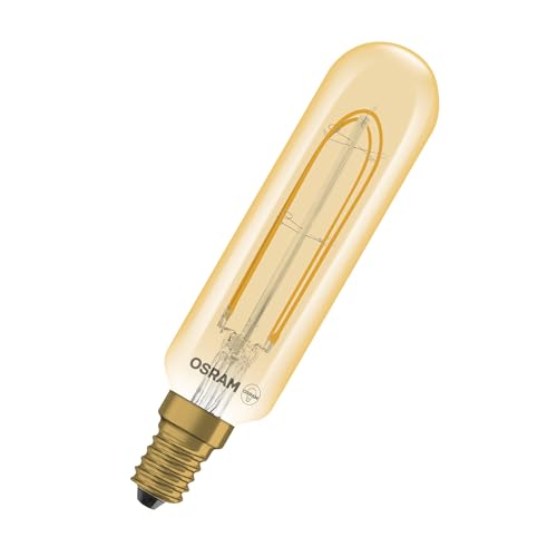 Osram LED Röhre Vintage 1906 T28 Filament, 4,8W, E14, gold, klar, T28, Wandinstallation, Präsentationsfläche, Möbelaufbau, Einbauleuchte, Lichtleiste