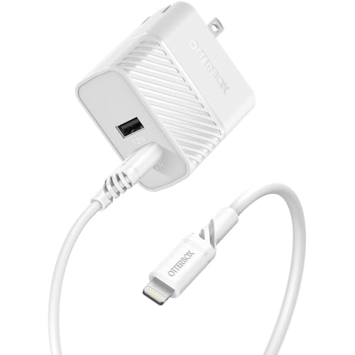 OtterBox USB-A Dual Port Wall Charger 24W Combined + OtterBox USB A-Lightning Cable 1M - Cloud Dream