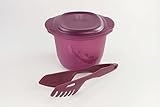 Original Tupperware TUPPERWARE Mikrowelle Pasta-Meister rund 3,0 L lila Nudelkocher + Chef-Zange P 23498