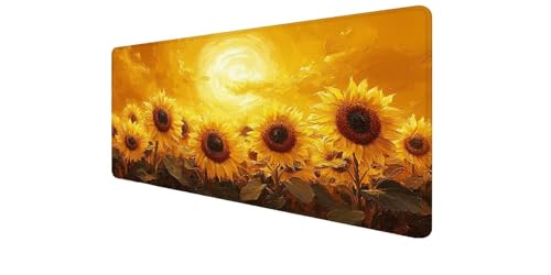 Tapis de souris XXL Tournesol pour illuminer et organiser votre grand espace de bureau