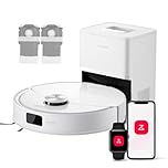 roborock Q10 S5+ Set Robot Aspirapolvere con Stazione, 10.000Pa, Panno Sollevabile, Pulizia VibraRise 2.0(3000 volte/min), Anti-groviglio, Evitamento degli Ostacoli, Strategie dei Tappeti, APP, Bianco