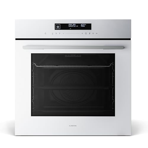 Klarstein Velaire Four Encastrable 60 cm - 74L, 13 Modes, Classe A+, Commandes Tactiles, Nettoyage Facile, Four Électrique Encastrable, Minuterie, Blanc