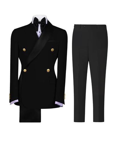 Men's Slim Fit Double Breasted Tuxedo Suit