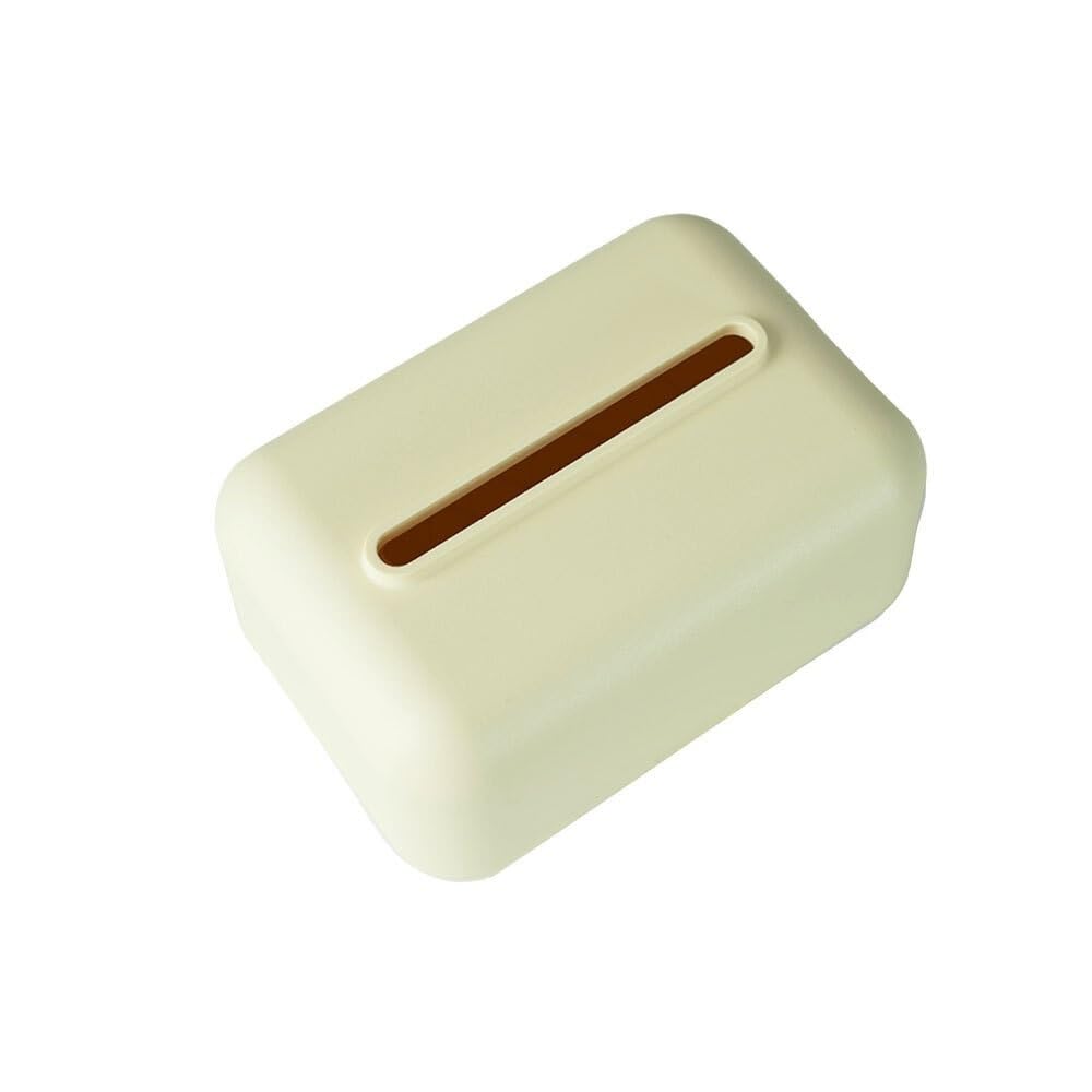 ROHCGHC Tissue boxes, Pure Color Home Living Room Toilet Desktop Tissue Holder(Yellow)