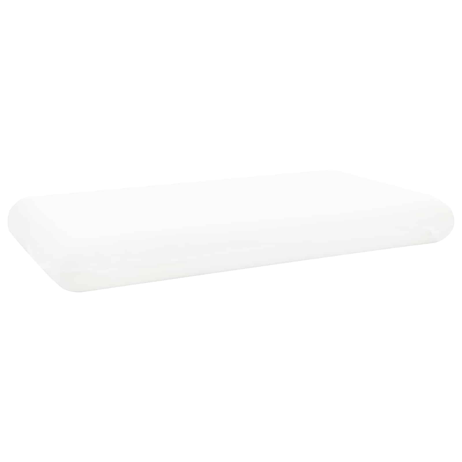 Cojín de sueño rectangular blanco, 74 x 39 x 13 cm, cojín hipoalergénico de espuma de memoria de alta densidad con funda de poliéster suave, diseñado para apoyar el cuello