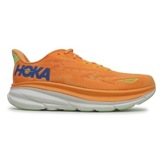 HOKA Tênis Hoka Clifton 9 Masculino, Solar Flare/Alface, 10,5